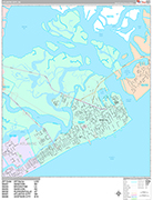 Atlantic City  Wall Map Premium Style
